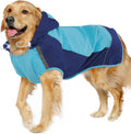 Dog Raincoat Waterproof Windproof Jacket with Reflective Strips - Blue