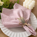 Cloth Napkins Pink Fall Thanksgiving Set of 20 - Reusable Linen Cotton