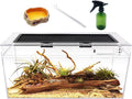 Reptile PC Terrarium Set 20in x 10in x 8in - Compact 6.6 Gal Habitat