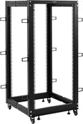 VIVO 25U Freestanding Server Rack Cart - Adjustable Mobile 25U