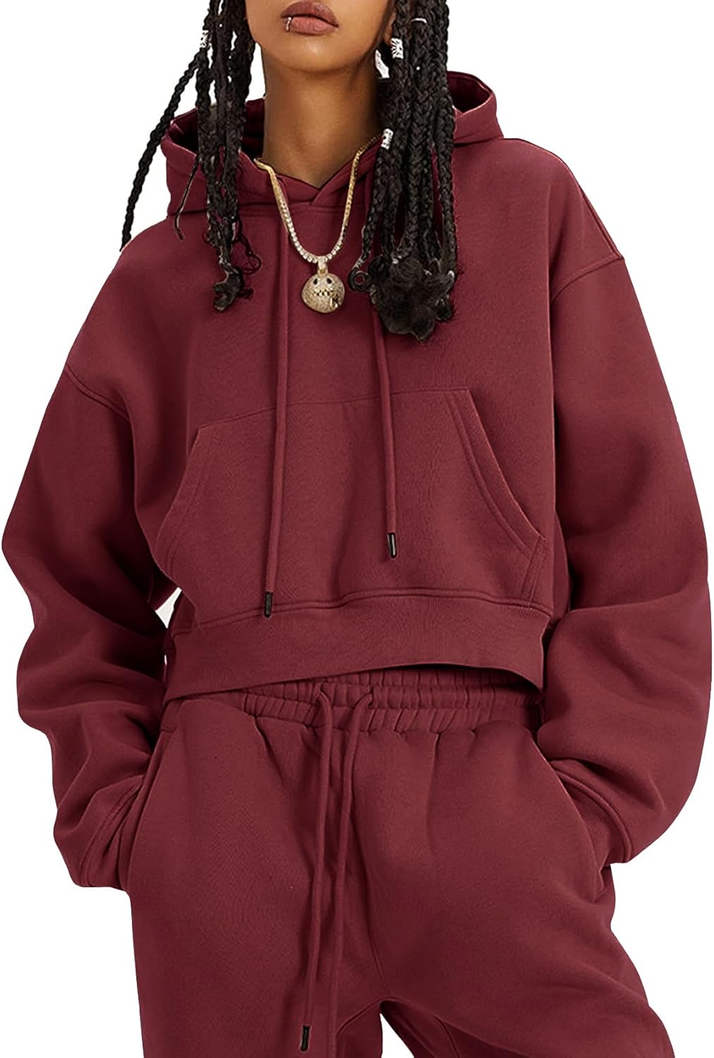 Flygo Womens Fleece 2 Piece Outfits for Cozy Comfort