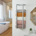 Wall Mounted Metal Bathroom Towel Rack for Modern Small Spaces