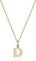 14k Gold-Filled Letter D Charm Pendant Necklace - Polished 18in