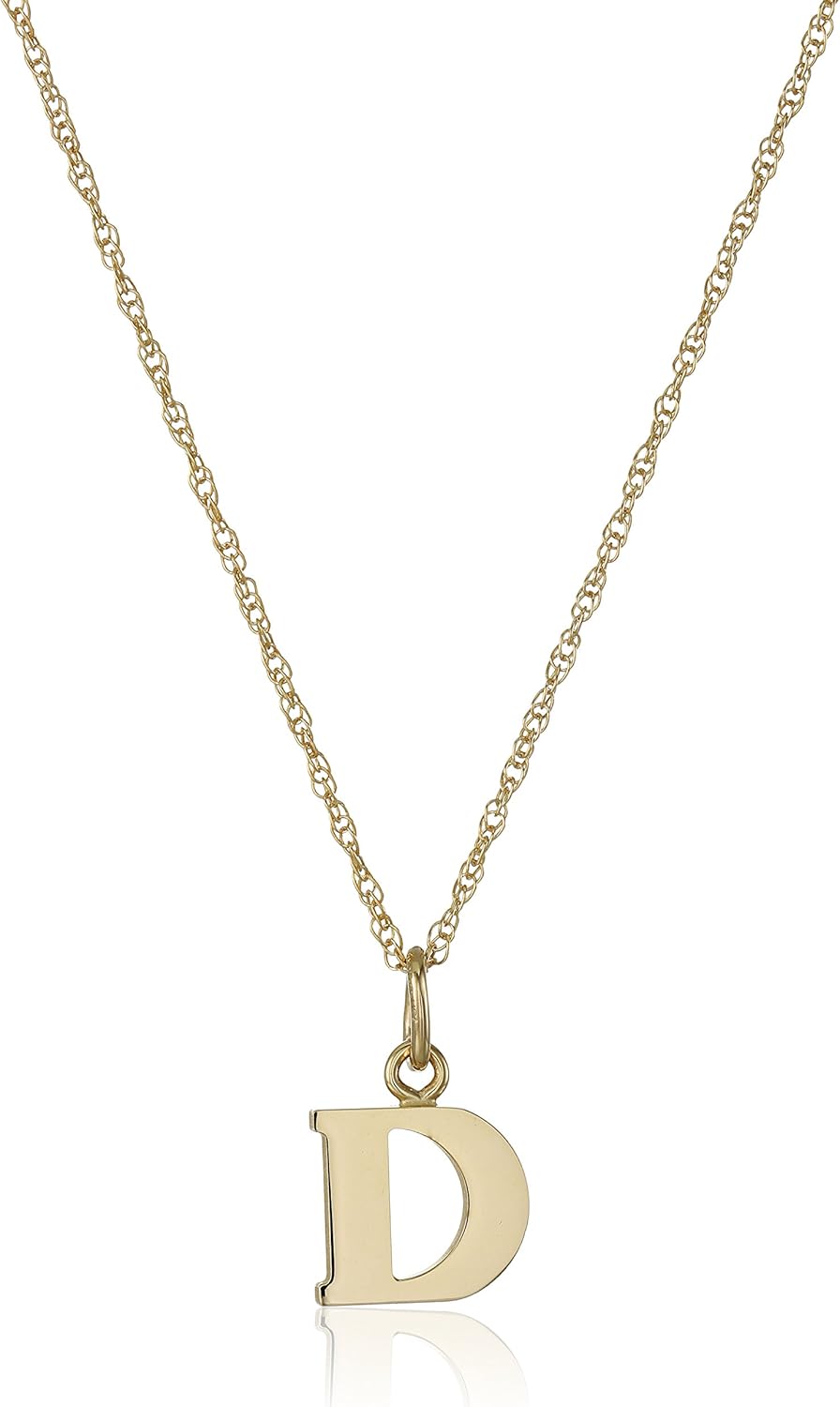 14k Gold-Filled Letter Charm Pendant Necklace for Personal Style