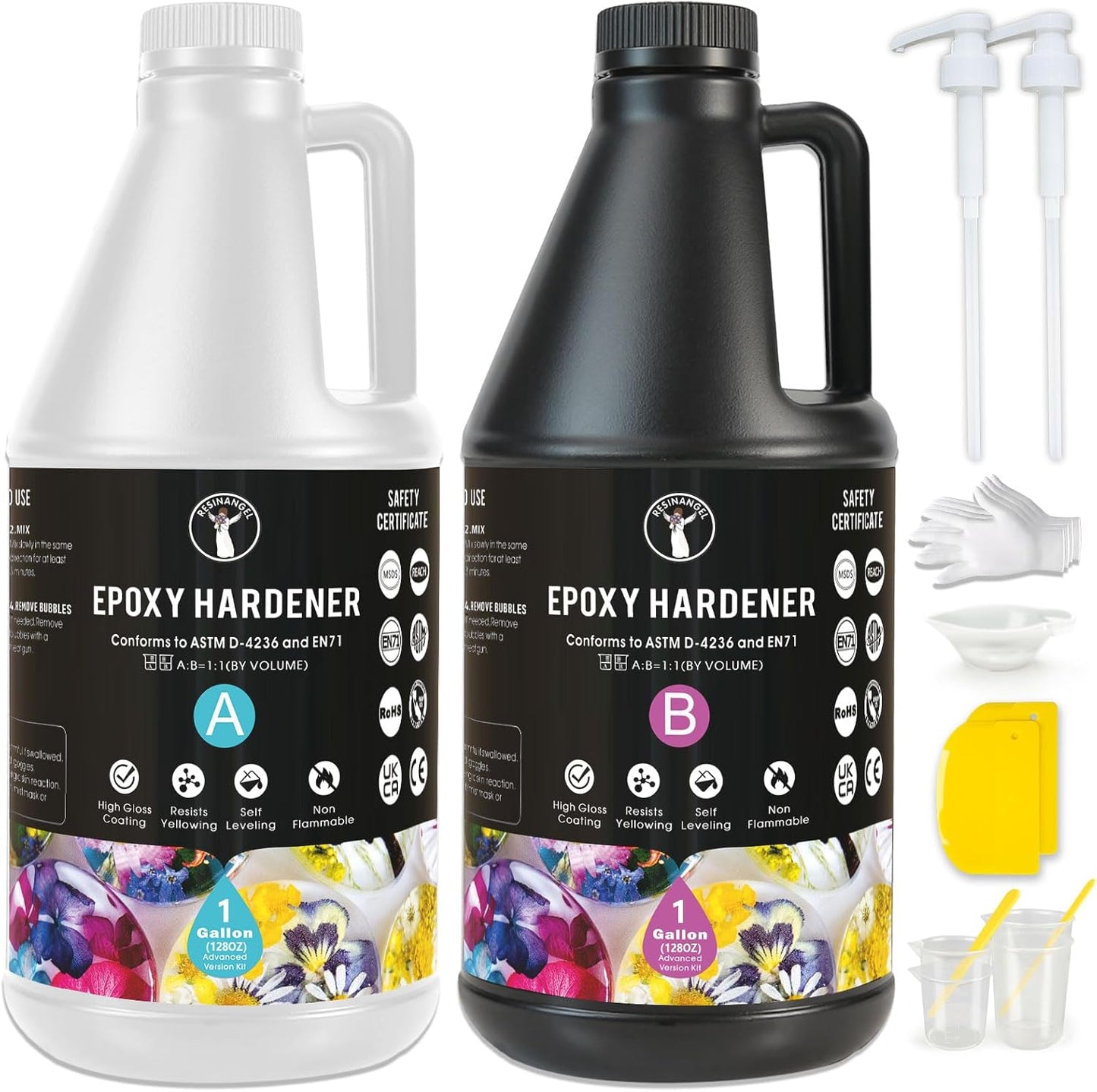 2 Gallon Epoxy Resin Kit for Crystal Clear Art Projects