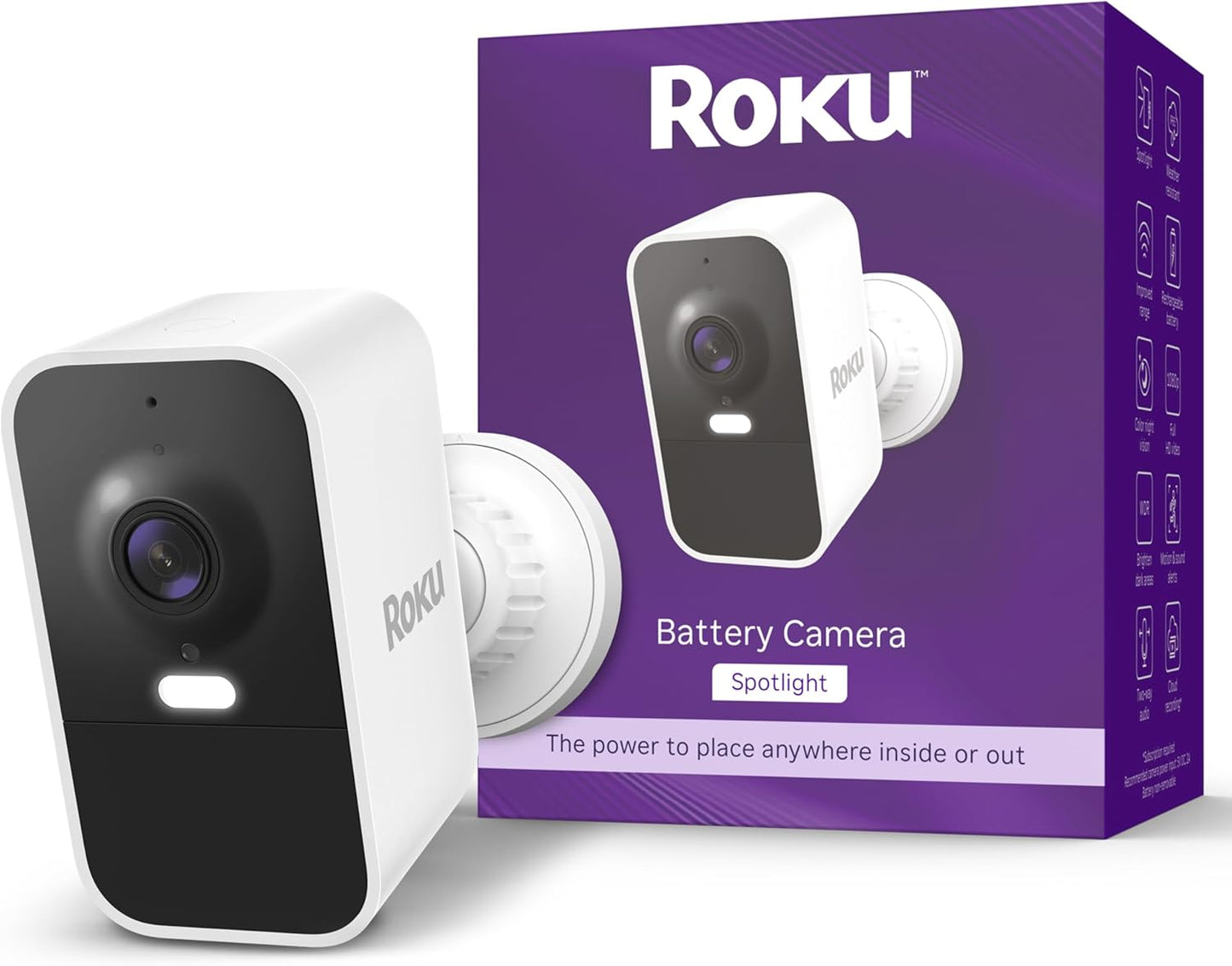Roku Battery Camera for Home Security: 1080p HD & Two-Way Audio