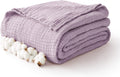 100% Cotton Muslin Blanket Twin 60 in x 80 in - Lightweight Cooling