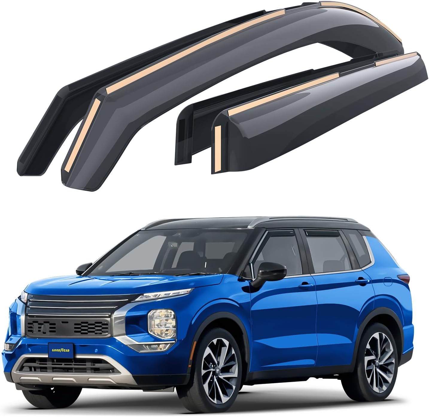 Goodyear Shatterproof In-Channel Window Deflectors for Mitsubishi