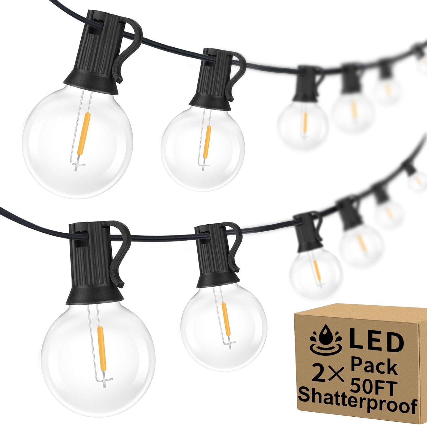 100ft Outdoor G40 LED Globe String Lights for Any Occasion