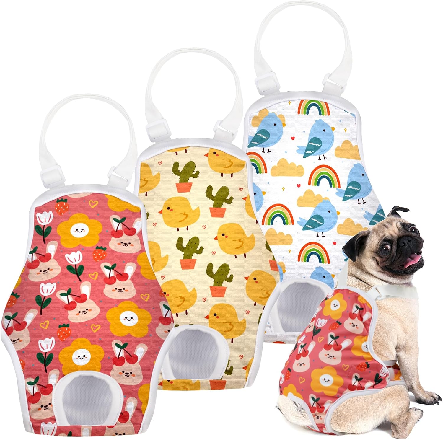 Adjustable Suspender Dog Diaper Onesie - Heat Panties