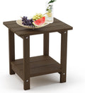 LUE BONA Adirondack Outdoor Side Table - Weather Resistant 2-Tier