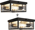 Outdoor Ceiling Light with Motion Sensor Flush Mount Porch Light