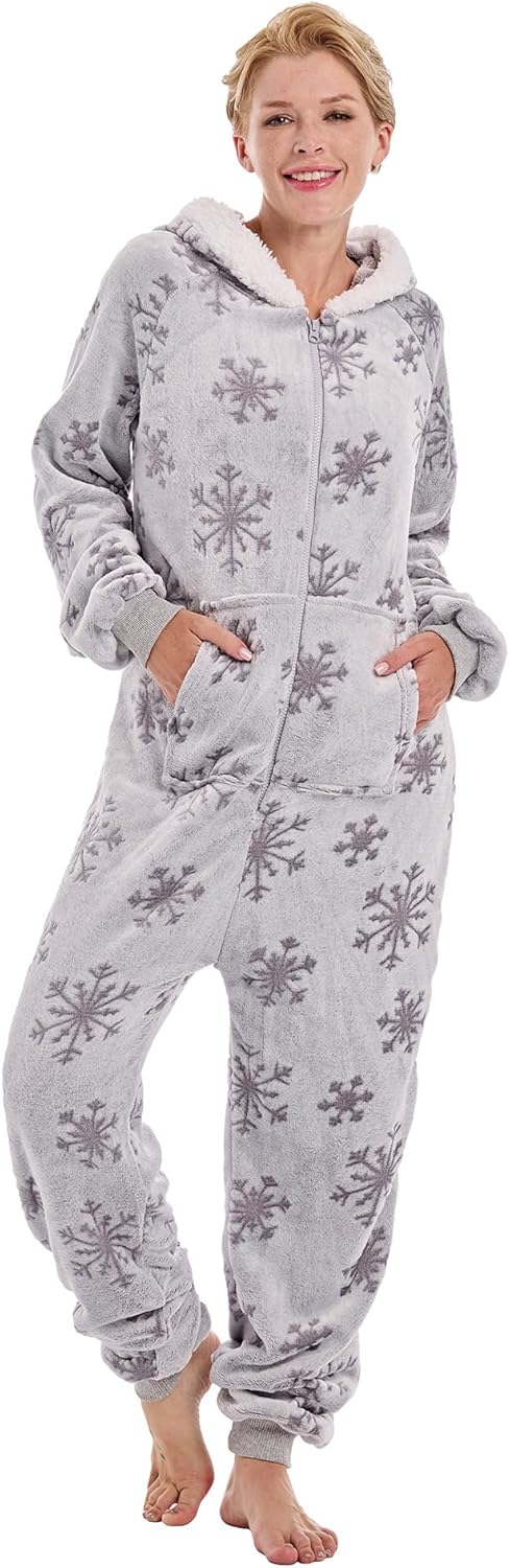 Fuzzy Pajama Onesies for Women - Soft and Warm Comfort