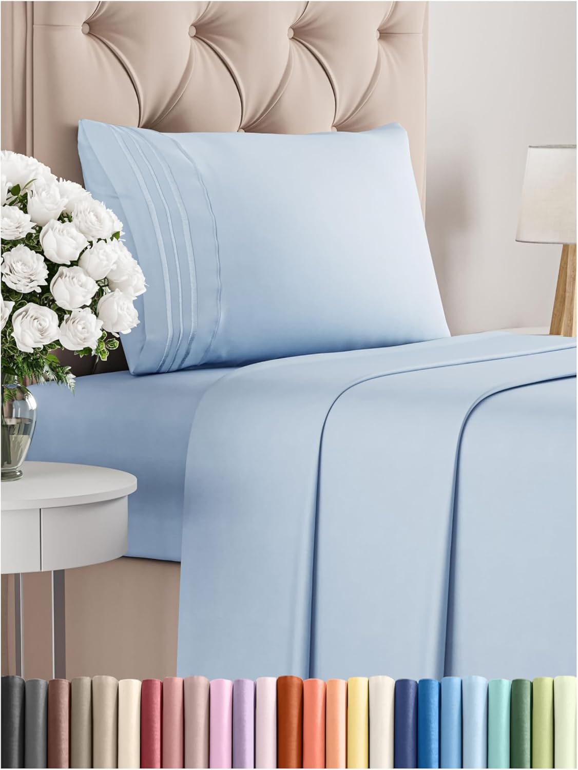 Twin XL Size 3 Piece Sheet Set - Comfy Breathable Cooling Sheets