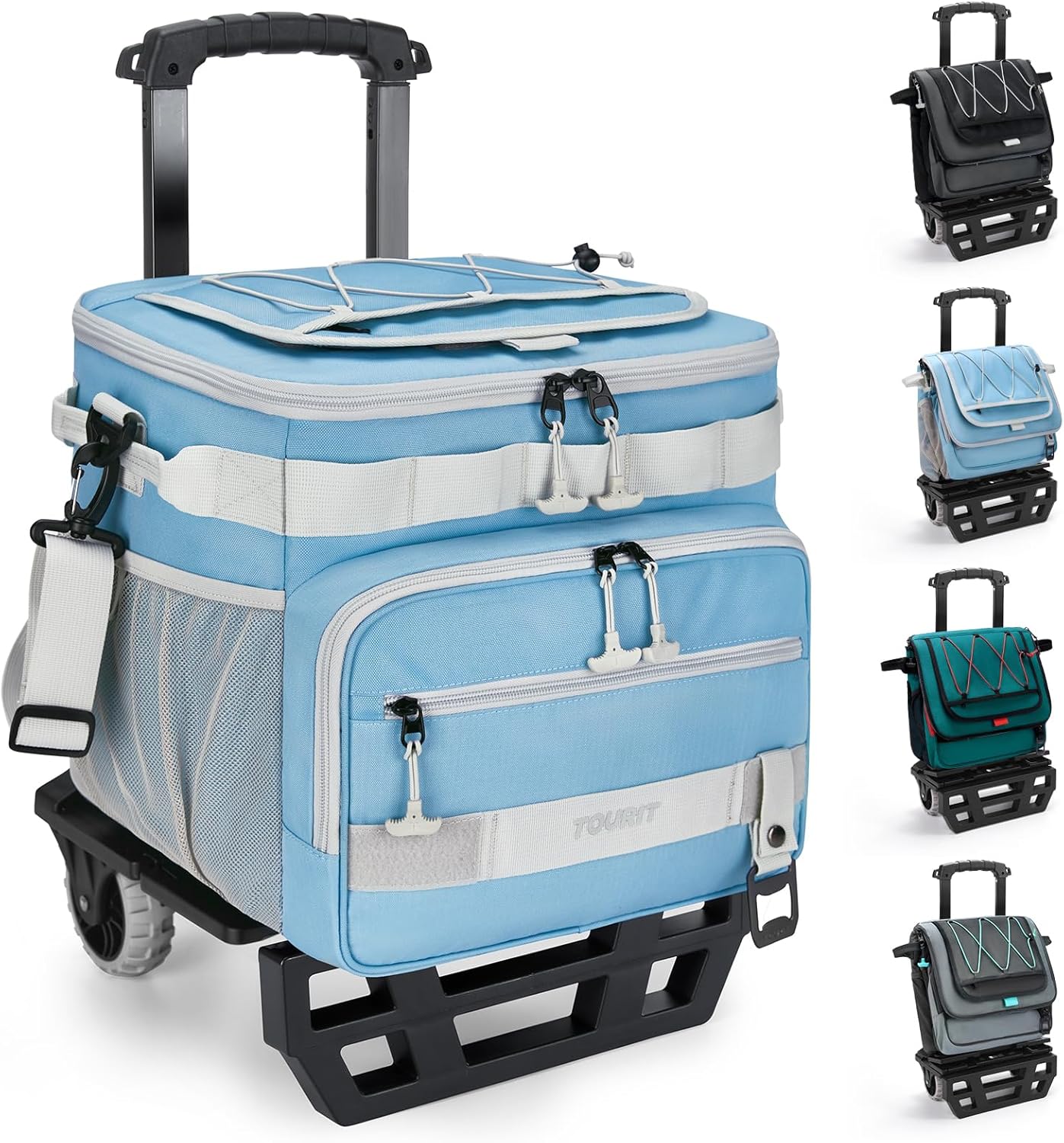 TOURIT 48-Can Insulated Rolling Cooler - Leak-Proof & Portable