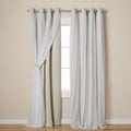 Talia Double Layer Sheer and Room Darkening Curtains - Cloud Grey