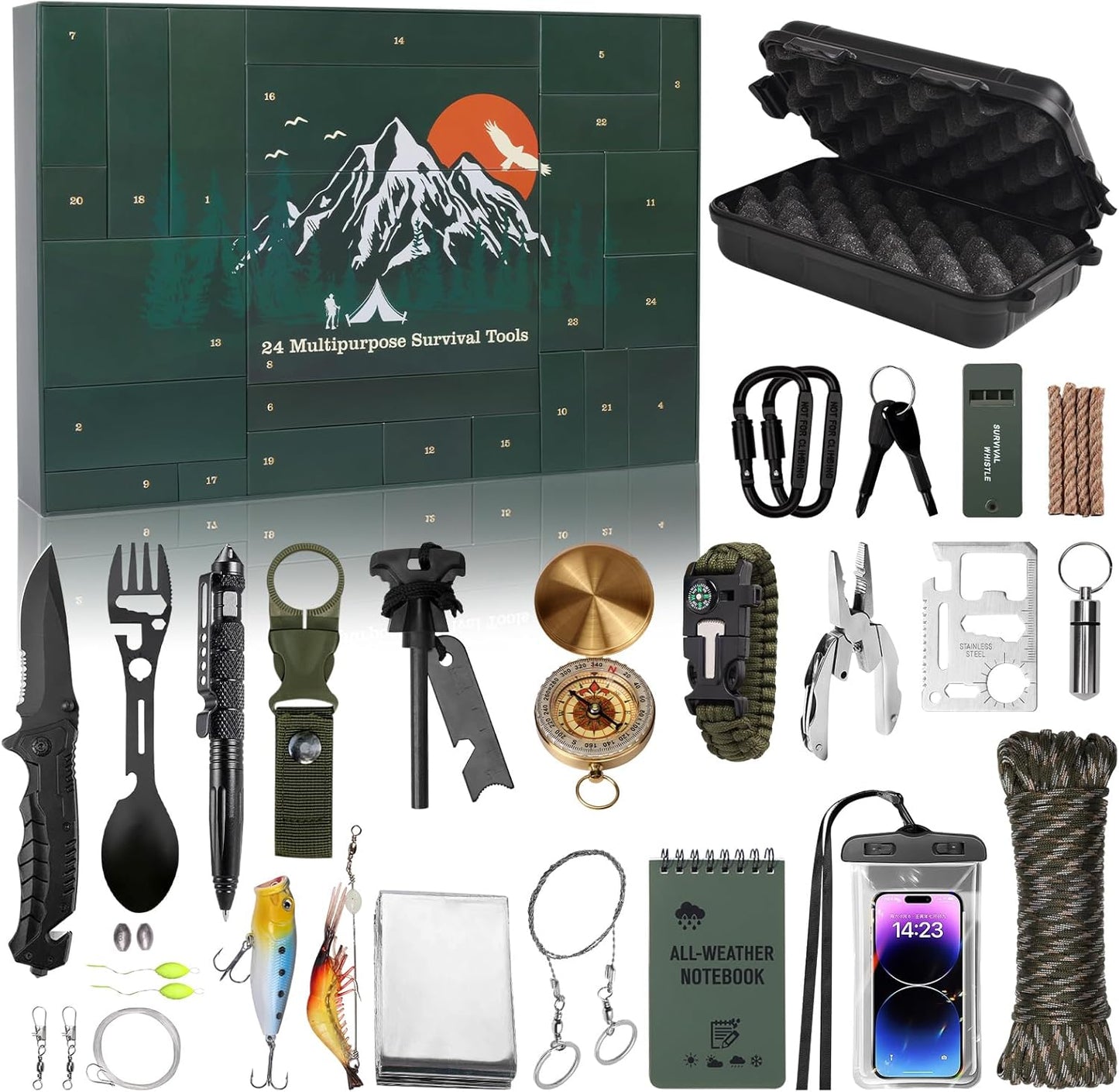 Advent Calendar Survival Kits for Men - 24 Days of Adventure