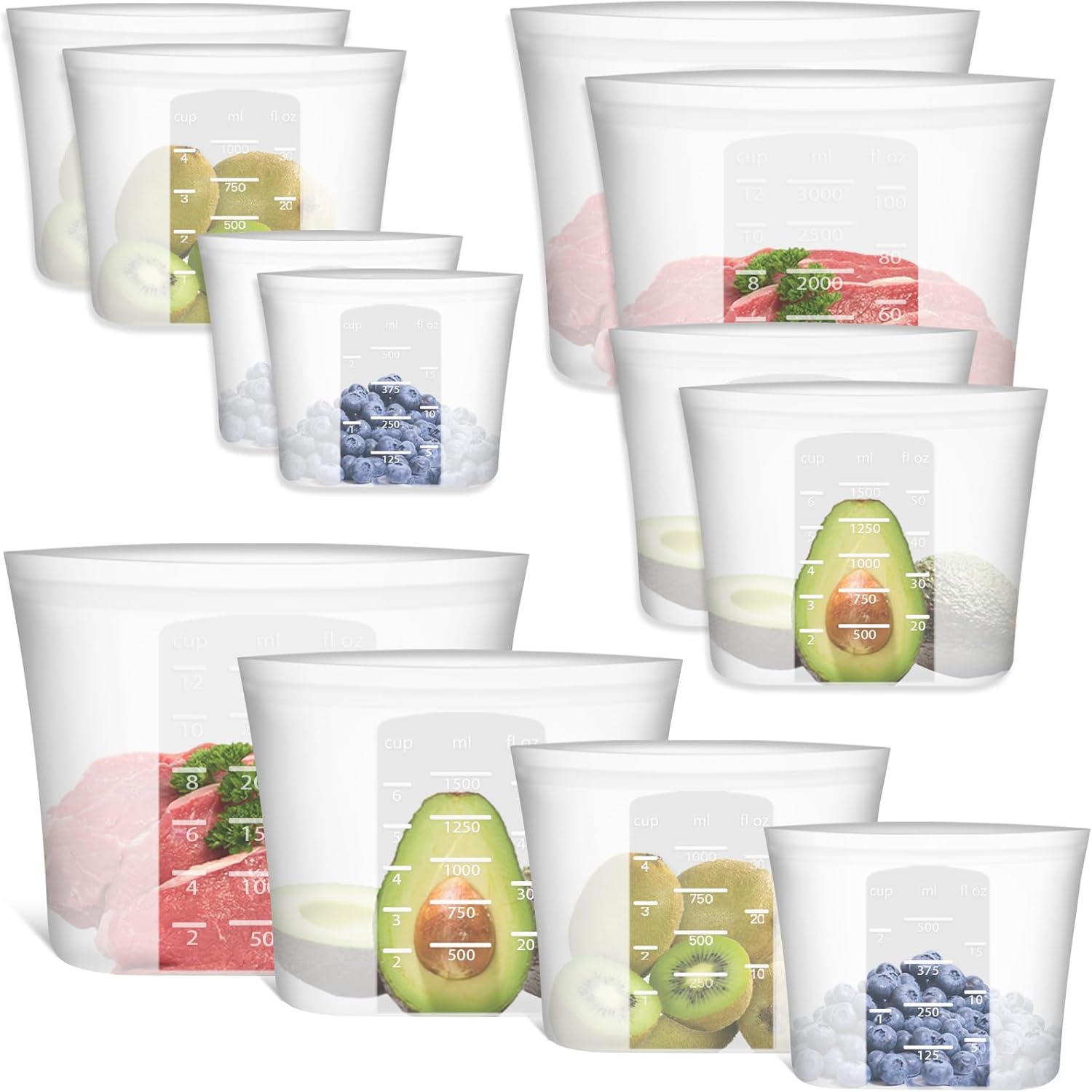 Reusable Silicone Food Storage Bags for Safe and Versatile Use