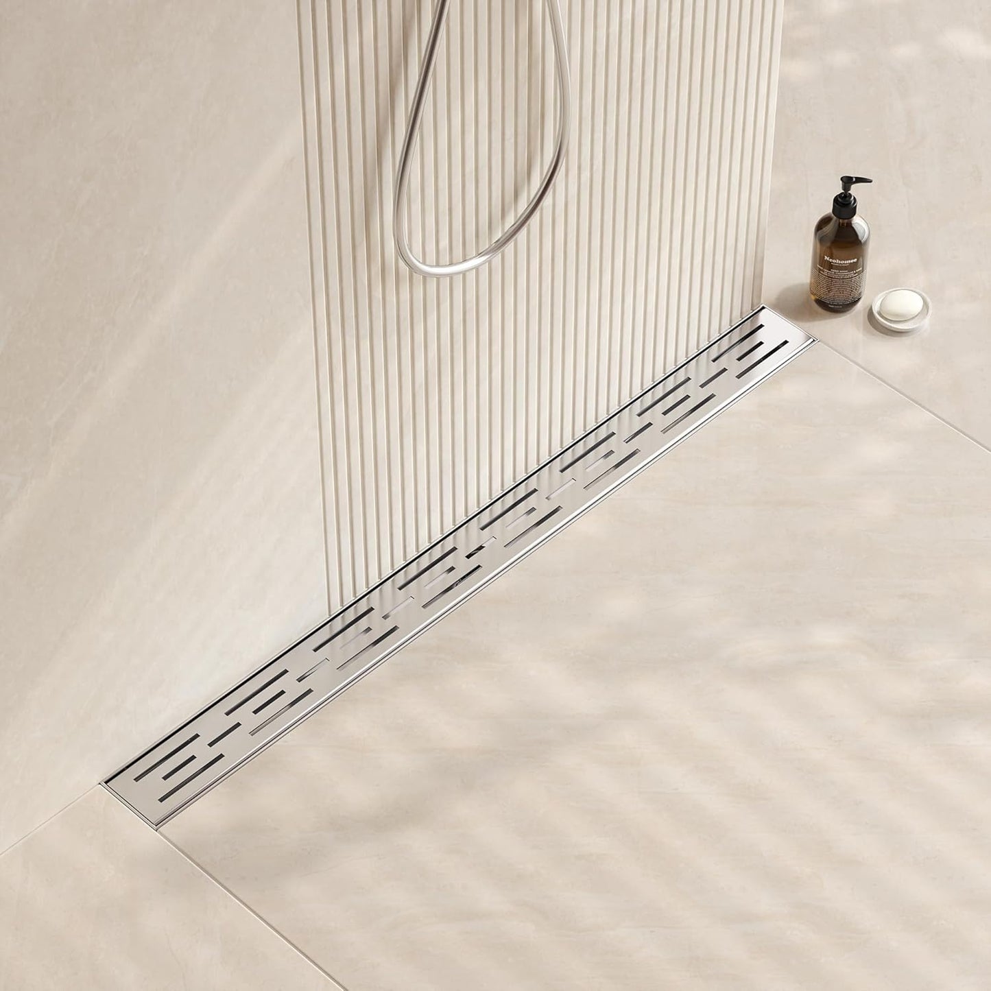 Neodrain 32 Inch Rectangular Linear Shower Drain with Grate