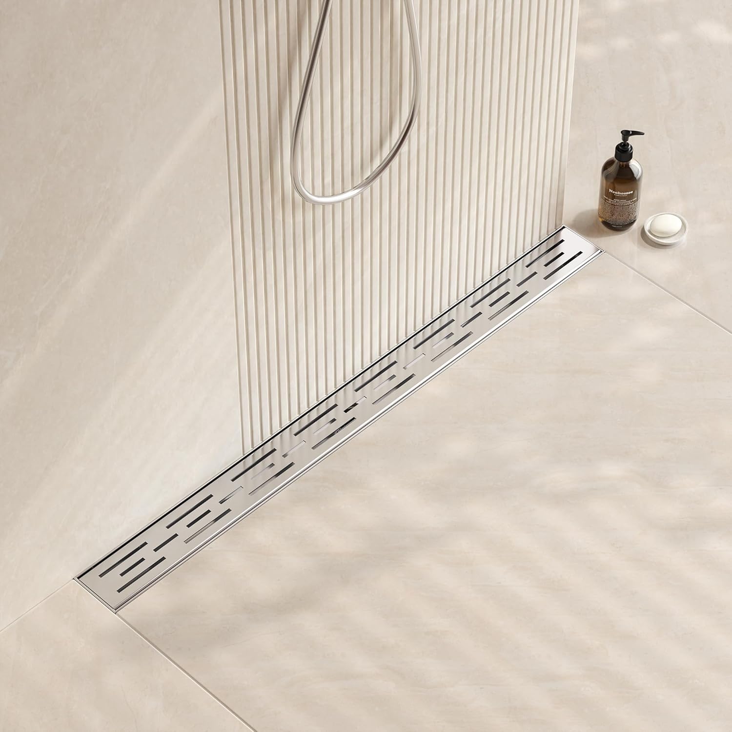 Neodrain 32 Inch Rectangular Linear Shower Drain with Grate