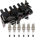 ECCPP ignition coils with 6 iridium spark plugs for Tucson Sportage