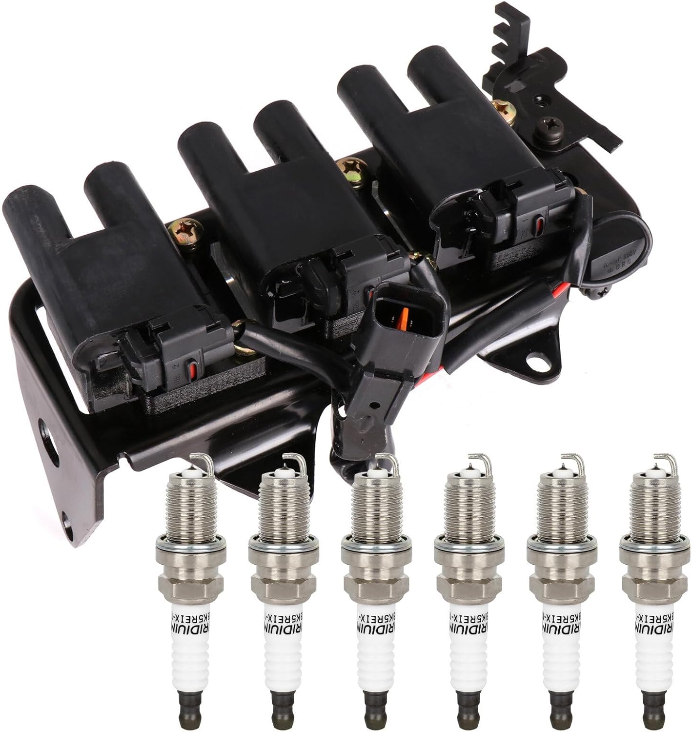 ECCPP Ignition Coils with Iridium Spark Plugs for Hyundai Kia