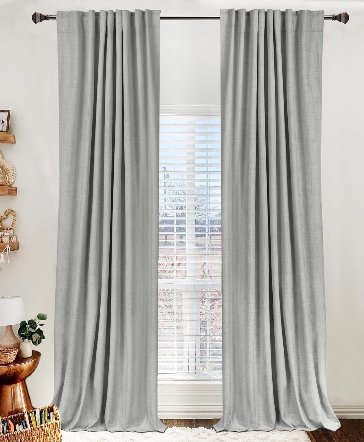 100% Blackout Curtains for Bedroom and Living Room 96 in Long