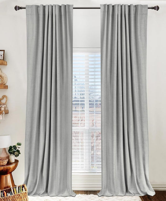 100% Blackout Curtains for Bedroom and Living Room 96 in Long