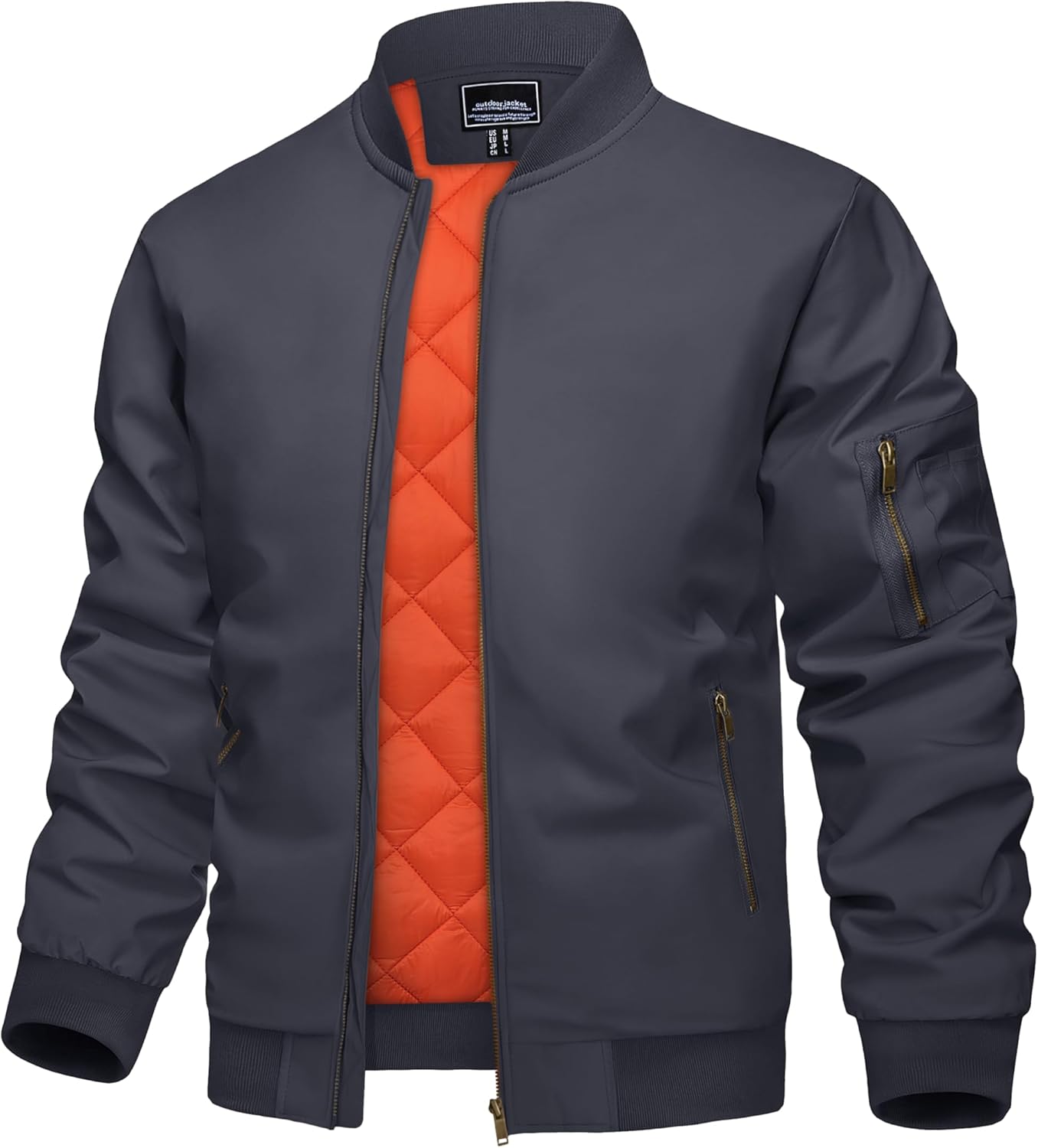 KEFITEVD Men's Casual Windproof Bomber Jacket for All Seasons