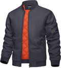 Men's Windproof Bomber Jacket Full Zip Windbreaker - Warm Quilted