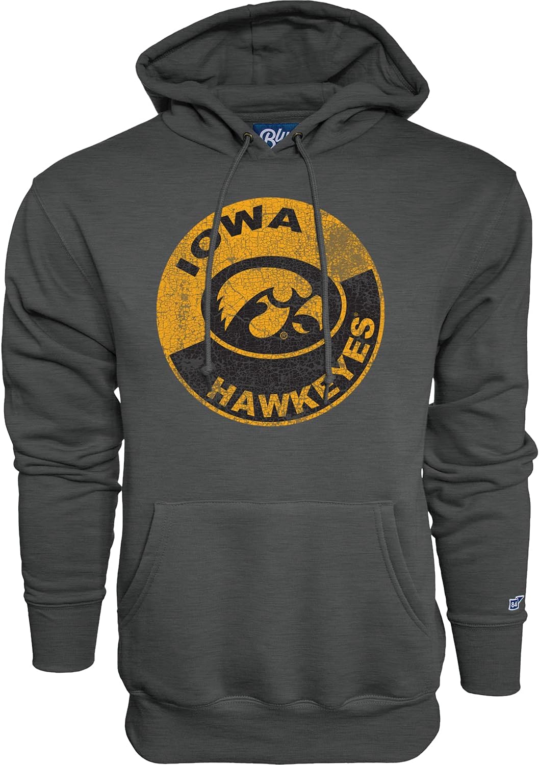 Vintage Cap Dark Heather Hoodie for Iowa Hawkeyes Fans