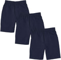 Boys All Elastic Waist Pull up Shorts - Easy Pull-On School Shorts