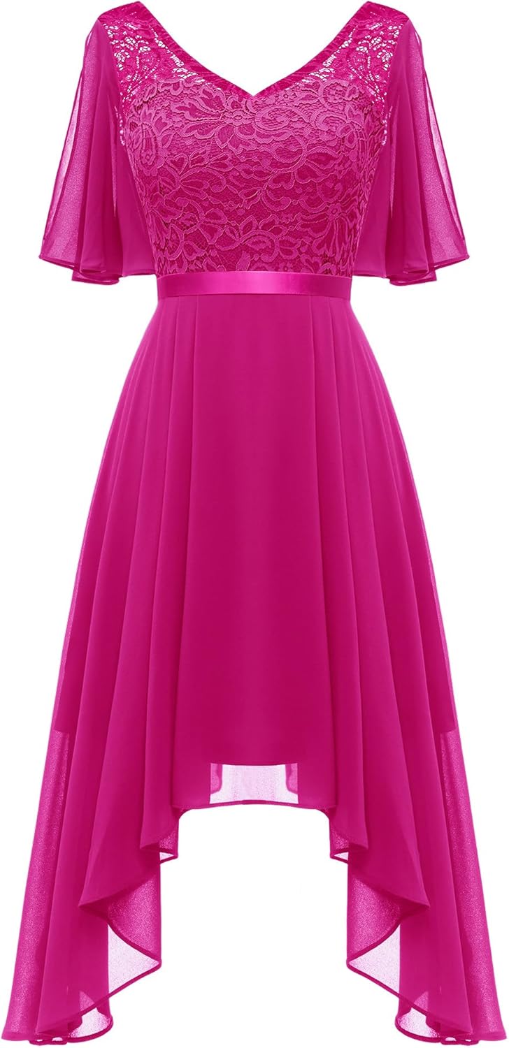 Elegant A Line Lace Cocktail Dress for Homecoming and Parties