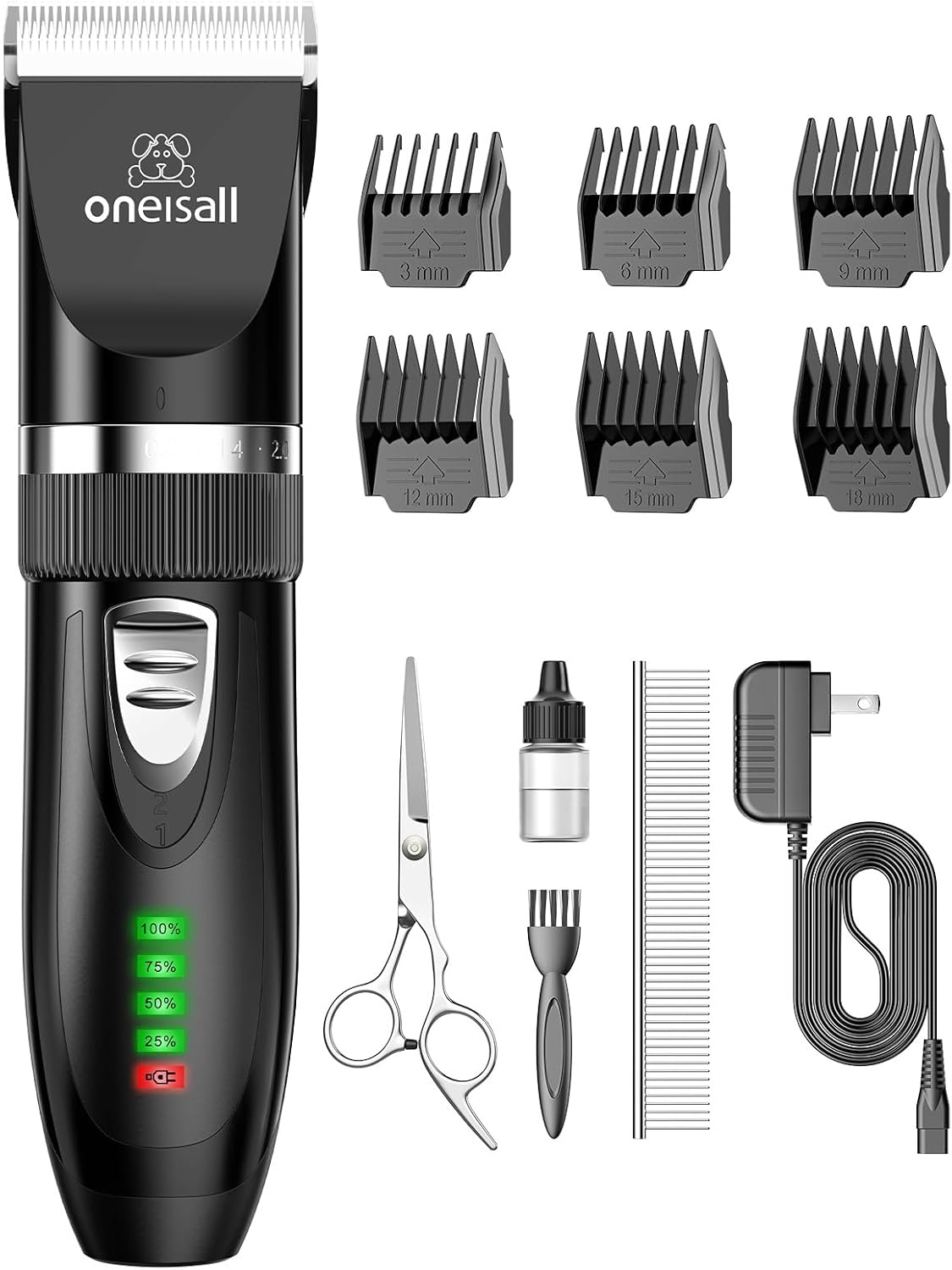 oneisall Quiet Cat Clippers for Matted & Long Hair Grooming Kit