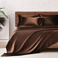 MR&HM Satin Bed Sheets Queen Size Set - Silky, Deep Pocket Comfort