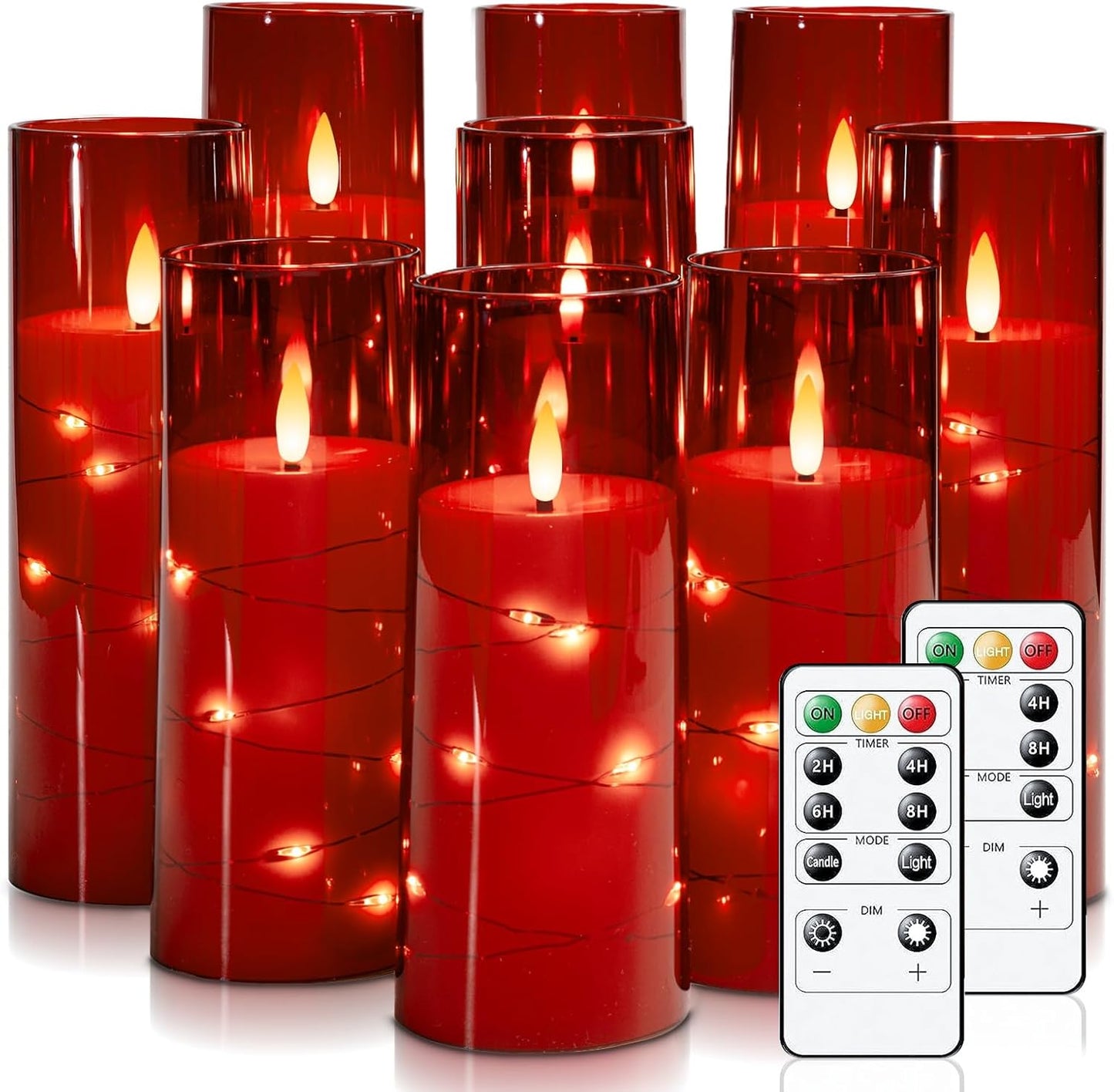 Raycare Flameless Candle Set with Remote Timer for Home Decor