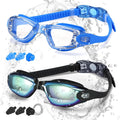 COOLOO Swim Goggles 2 Pack for Adults and Kids - Anti Fog UV