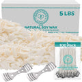 Hearts & Crafts Soy Wax Candle Kit - 5 lbs with 100 Wicks
