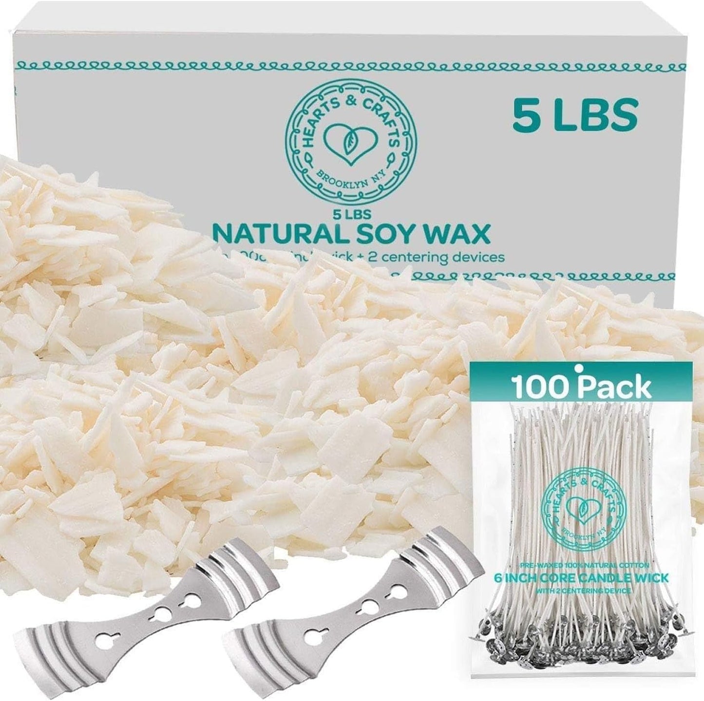 Hearts & Crafts Soy Wax for Candle Making - Complete Kit