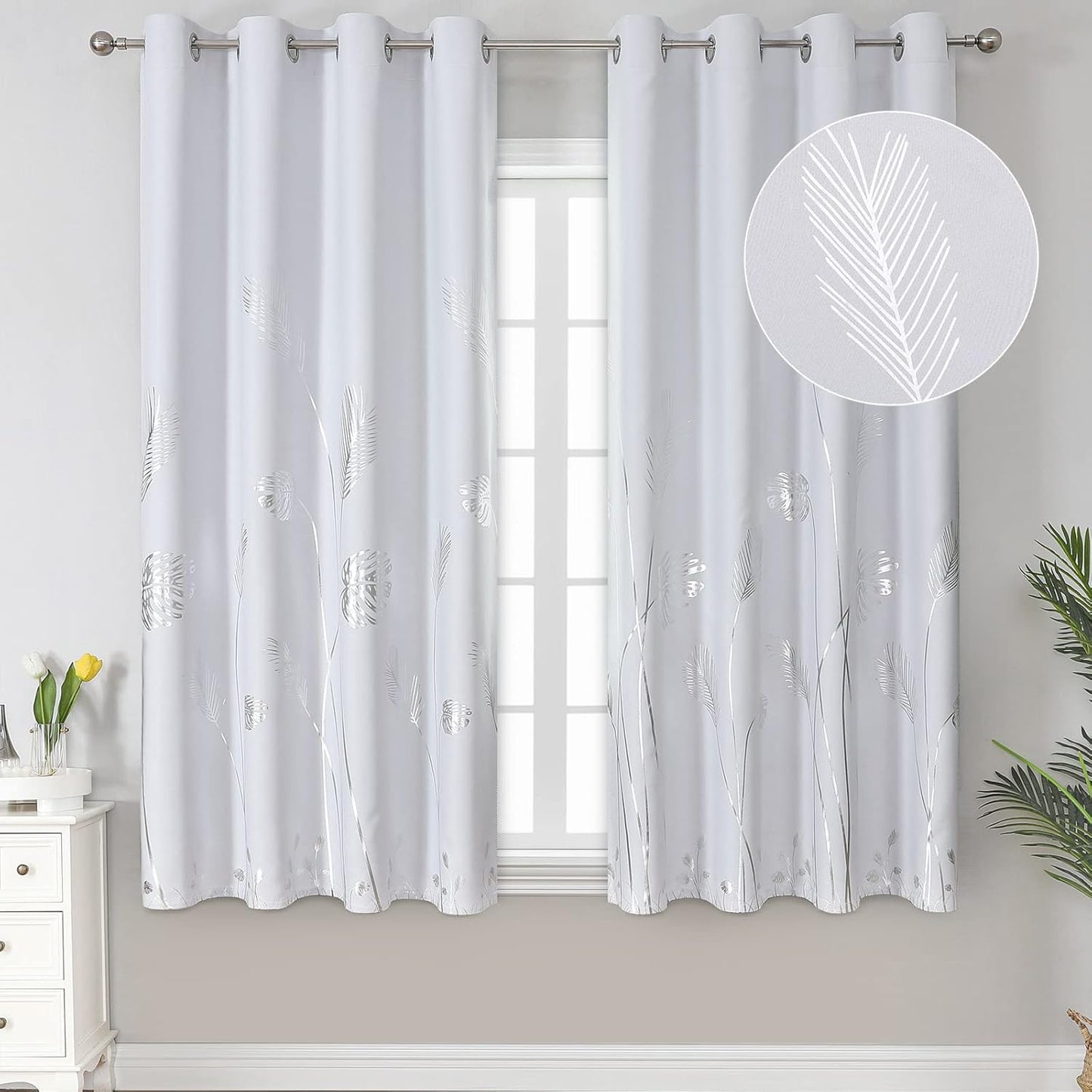 Estelar Textiler Greyish White Curtains for Elegant Living Rooms