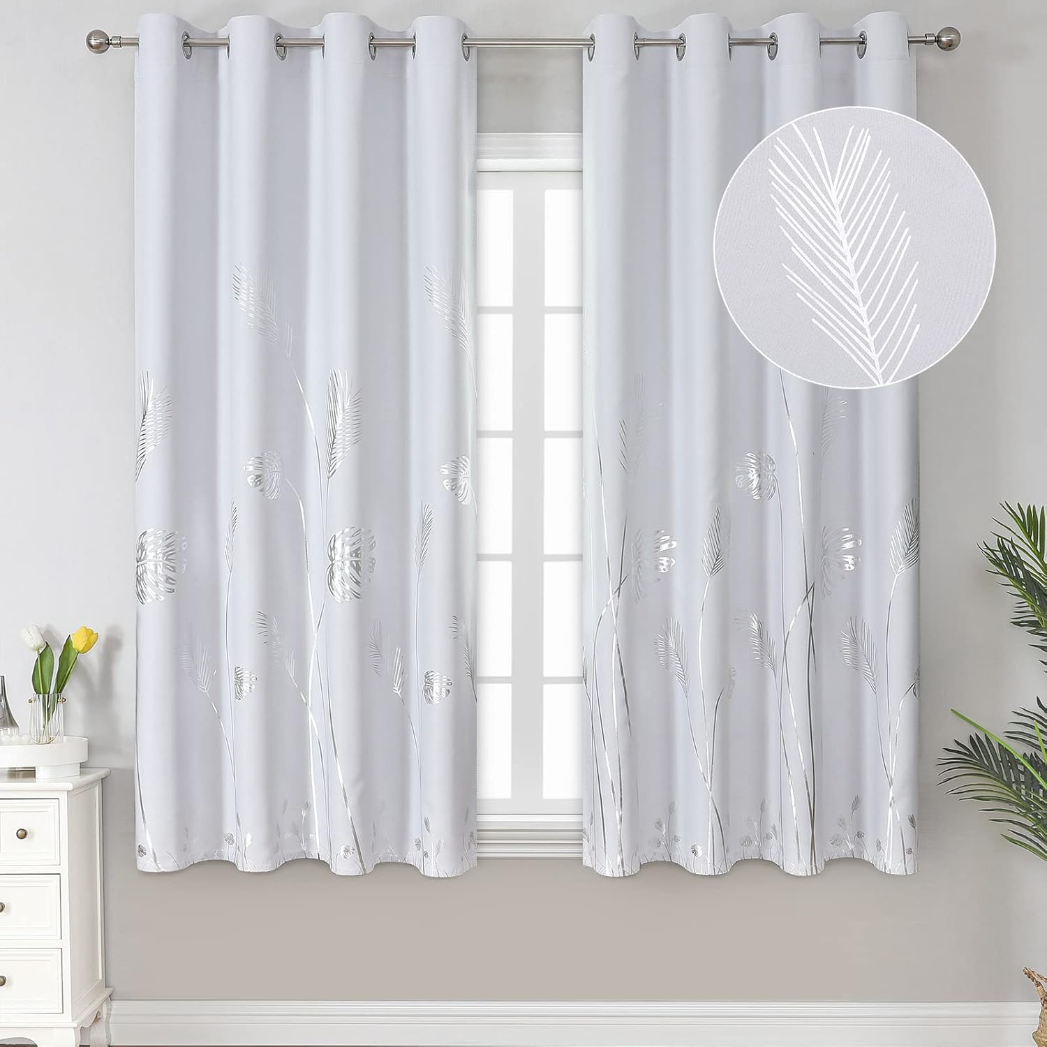 Estelar Textiler Greyish White Curtains for Elegant Living Rooms