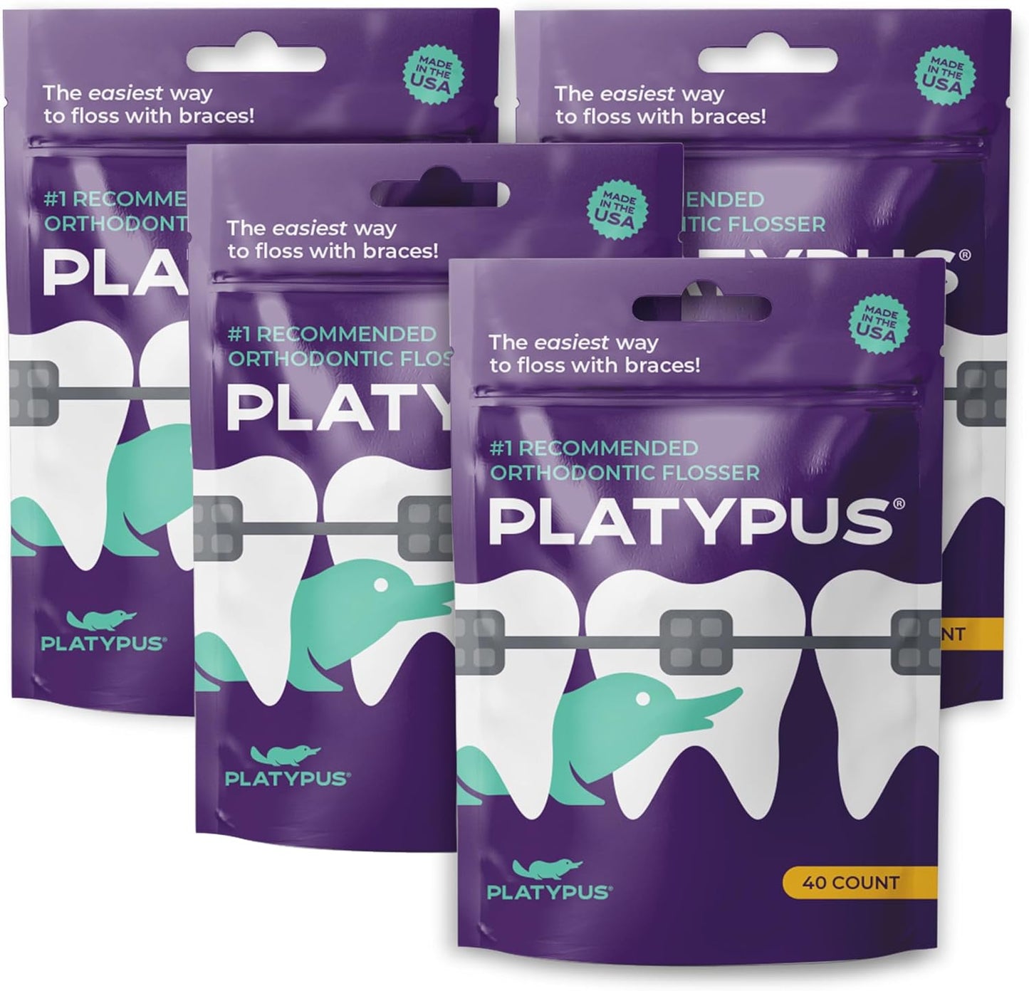 Platypus Orthodontic Flossers for Braces - Easy Flossing Solution