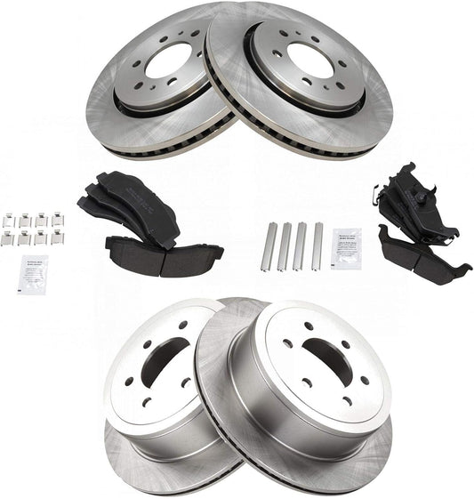 TRQ Front and Rear Brake Pad & Rotor Kit for 2010-2011 F-150