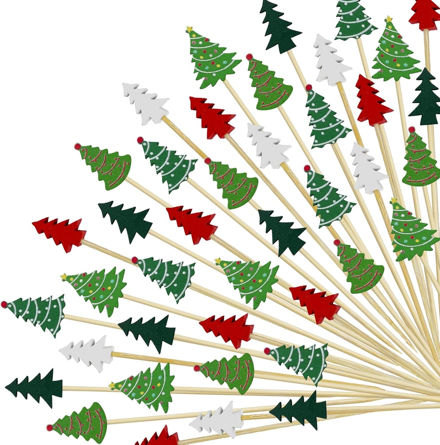 Xmas Tree Cocktail Picks - Festive Decoration