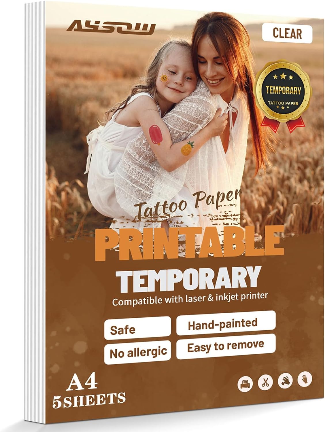 Waterproof Temporary Tattoo Paper, DIY Skin Decals - A4 Size