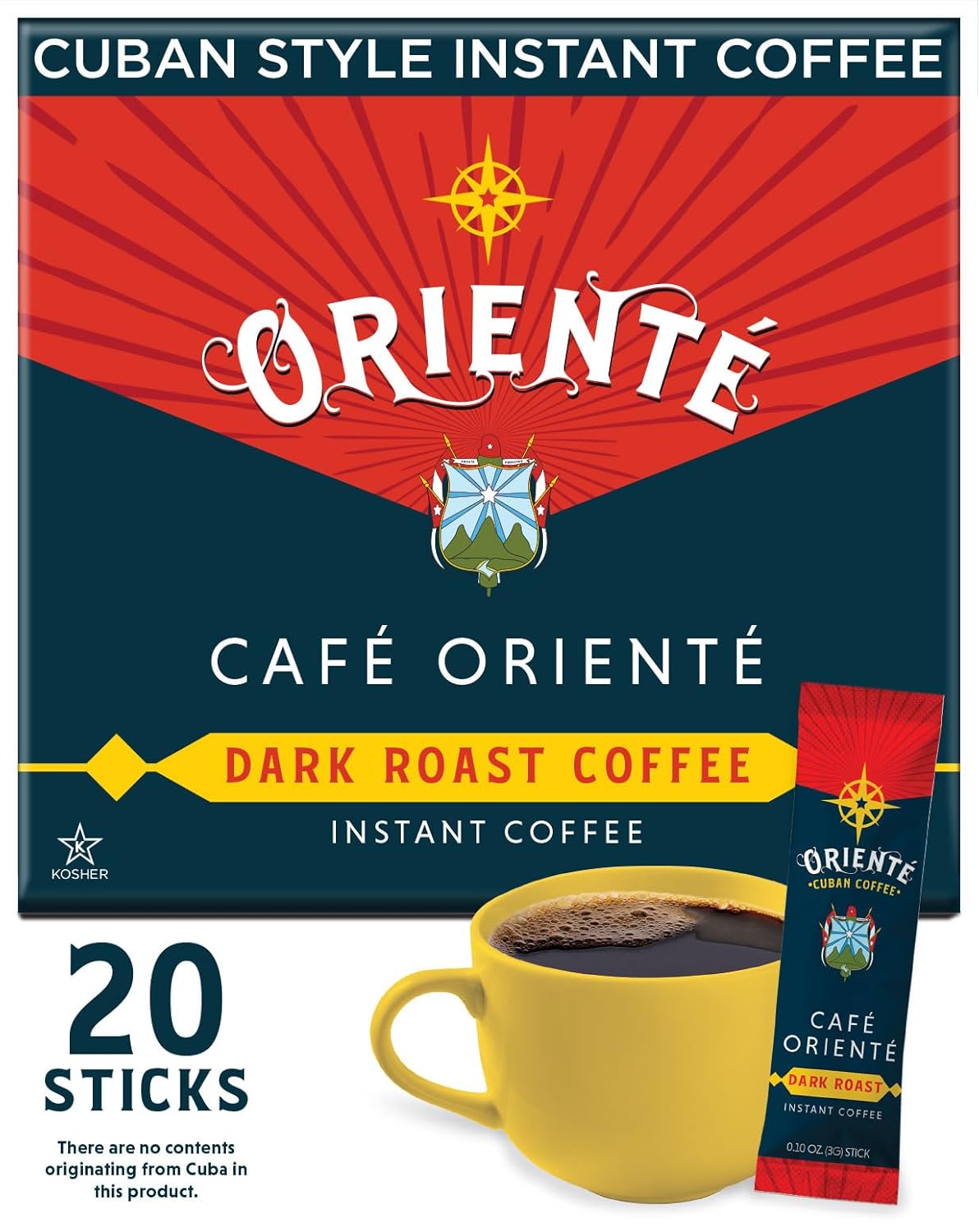 Cafe Oriente Dark Roast Cuban Instant Coffee - Solar Energy Brewed
