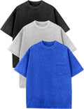 COZYPOIN Kids Acid Washed T-Shirts 3-Pack - Soft Cotton Comfort