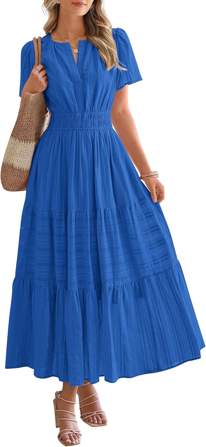 BTFBM Womens Summer Casual Maxi Dress with Pockets and Style