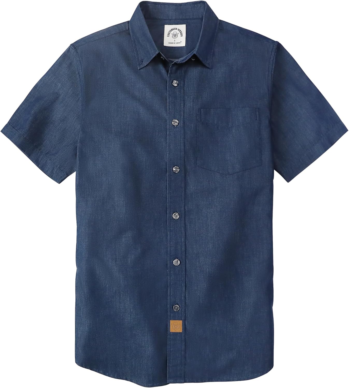 Dubinik Mens Short Sleeve Button Down Shirt for Summer Style