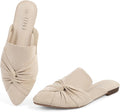 MUSSHOE Mules for Women Flats Comfortable Backless Loafers - All Day